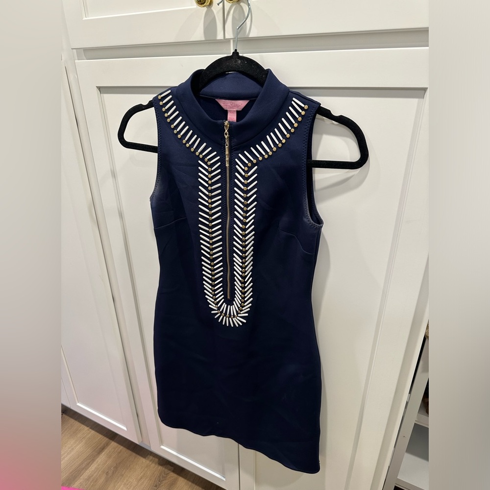 Lilly Pulitzer Navy Beaded Dress
